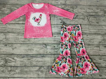 Valentine's Day Chicken Boutique Pants Set