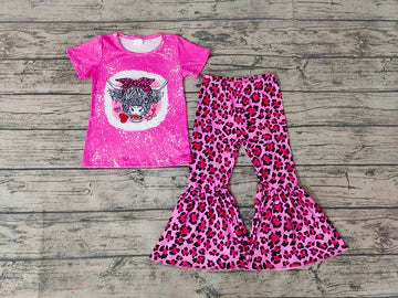 Valentine's Day Shaggy Cow Rose Boutique Pants Set