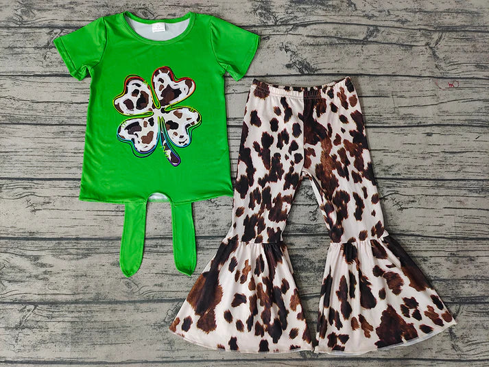 St Patrick's Day Cow Hide Charm Boutique Pants Set