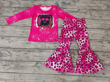 Valentine's Day Black Cow Boutique Pants Set