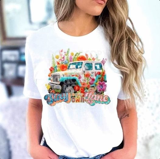 Stay In Your Own Lane Floral Truck T-SHIRT