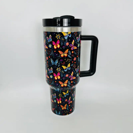 Colorful Butterfly 40 oz tumbler