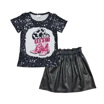 Western Let's Go Girls Boutique Skirt Set