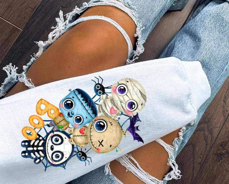 This Mama Loves Her Little Monsters SWEATSHIRT WITH SLEEVE DESIGN