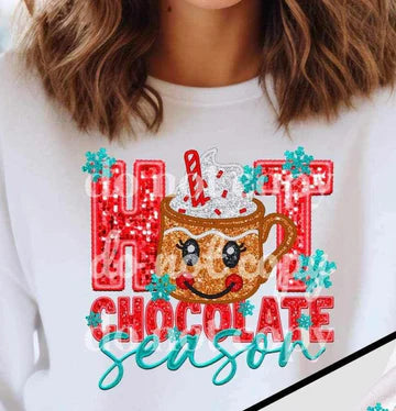 Hot Chocolate Season SWEATSHIRT WITH SLEEVE DESIGN