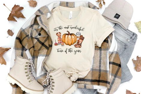 Fall Pumpkin It's The Most Wonderful Time Of The Year T-SHIRT