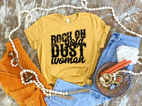 Rock On Gold Dust Woman T-shirt