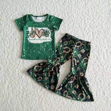 St Patrick's Day Peace Love Boutique Pants Set