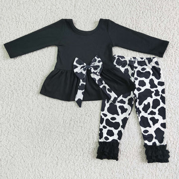 Western Cow Print Boutique Pants/Shorts Set