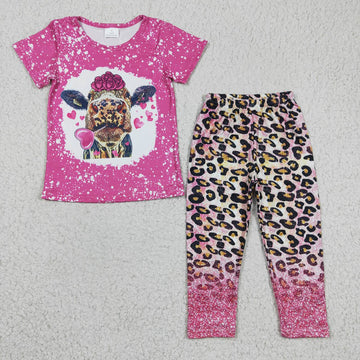 Valentine's Day Cow Kisses Boutique Pants Set