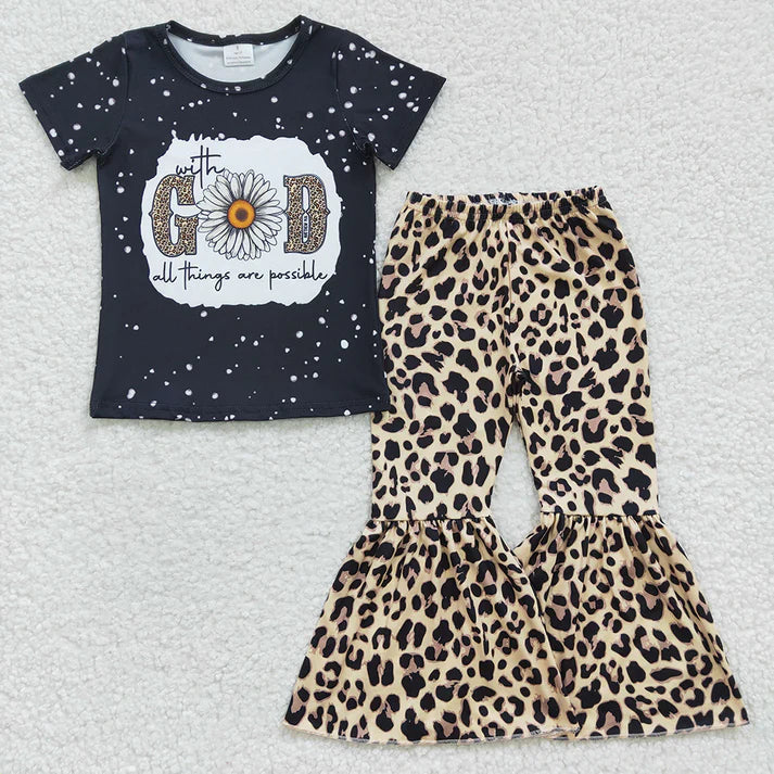 With God All Things Are Possible Cheetah Boutique Pants Set