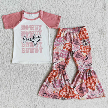 Western Howdy Cowboy Boutique Pants/Shorts Set