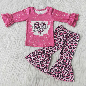 Valentine's Day Love Pink Cheetah Boutique Pants Set