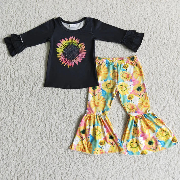 Tie Dye Sunflower Boutique Pants Set