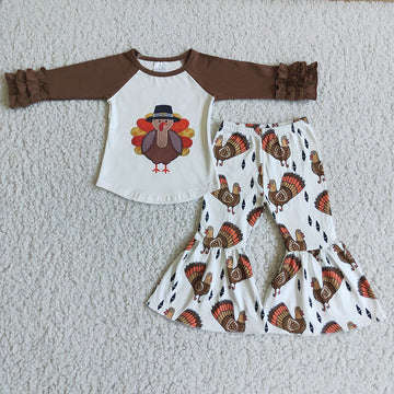 Thanksgiving Turkey Boutique Pants Set